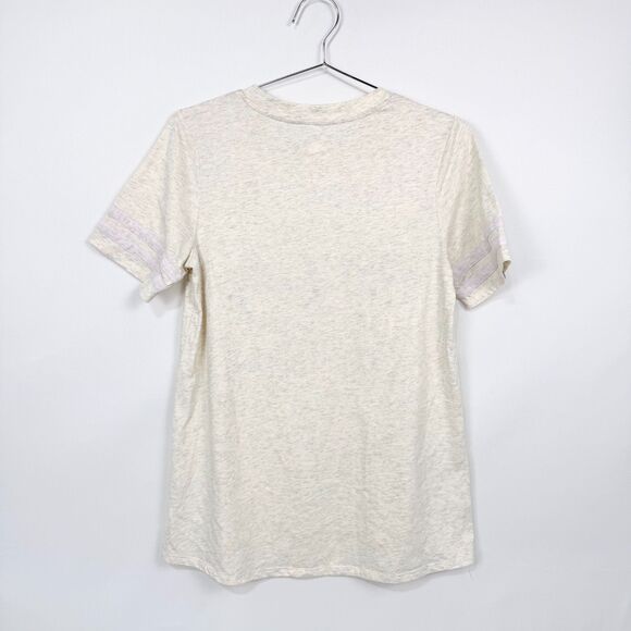 Disney Parks Cat Lady T-Shirt Women's M Ivory Purple Glitter Sparkle Fun - Picture 3 of 4